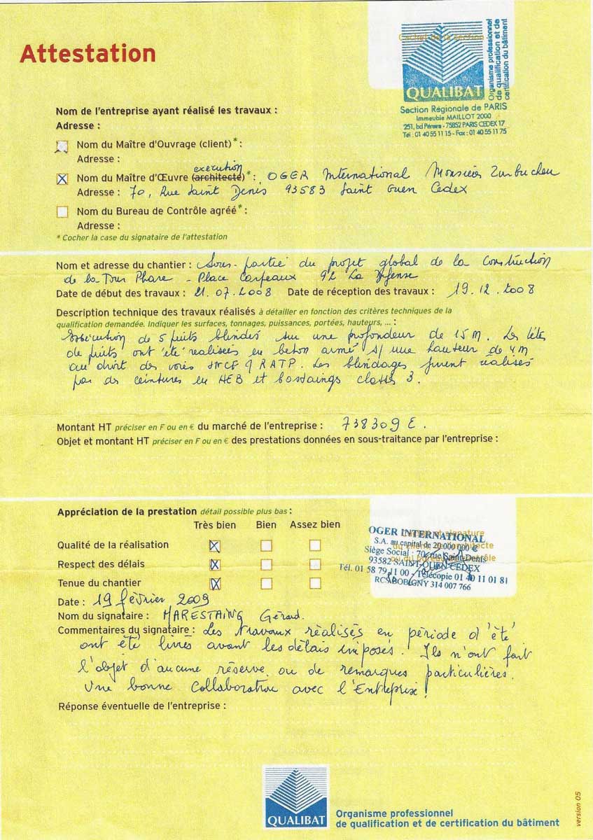 Attestation client 1